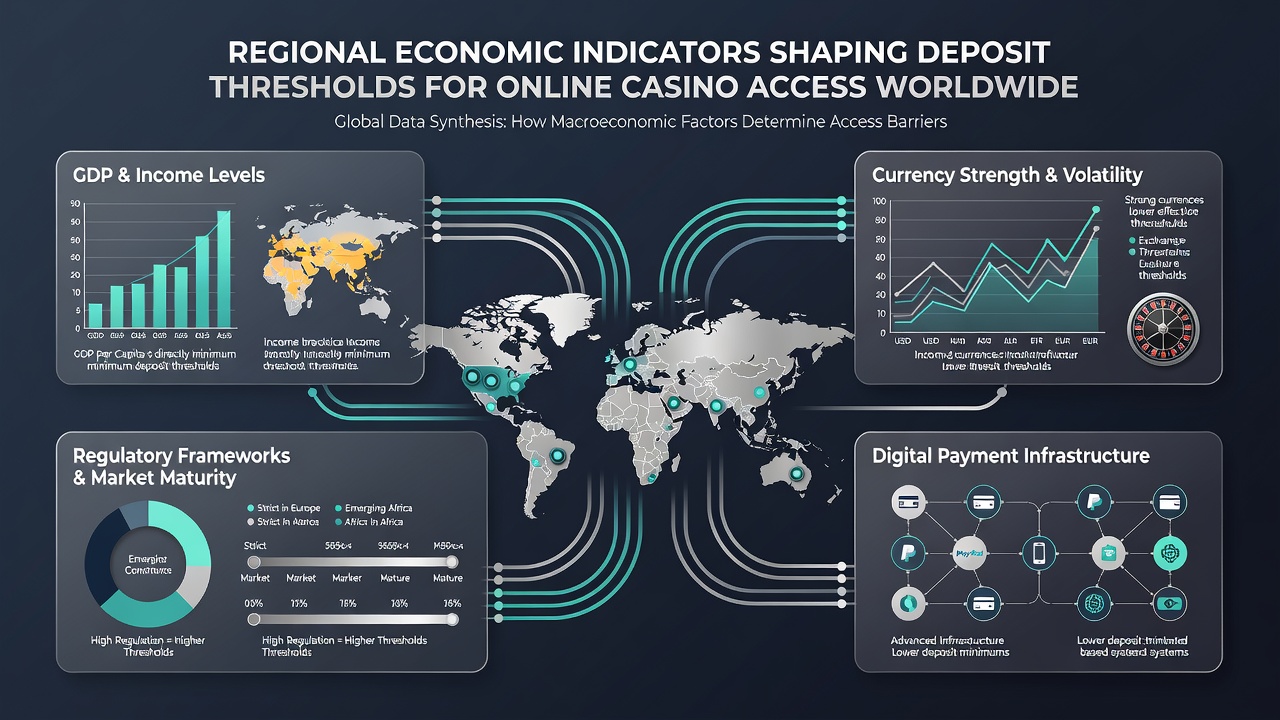 Charts displaying deposit threshold changes alongside GDP and inflation trends in major regions